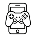 icon_gaming_smartphone_line_art icon preview