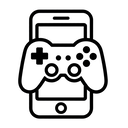 icon_gaming_smartphone_monochrome icon preview