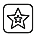 icon_gaming_star_monochrome icon preview