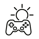 icon_gaming_sun_line_art icon preview
