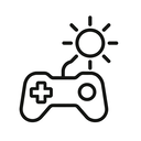 icon_gaming_sun_minimal_outline icon preview