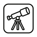 icon_gaming_telescope_minimal_outline icon preview