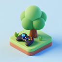 icon_gaming_tree_3d_isometric icon preview