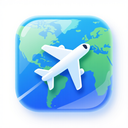 icon_geography_airplane_glassy icon preview
