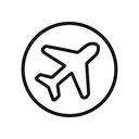 icon_geography_airplane_minimal_outline icon preview