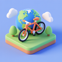 icon_geography_bicycle_3d_isometric icon preview