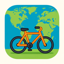 icon_geography_bicycle_cartoon icon preview