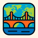 icon_geography_bridge_bold icon preview