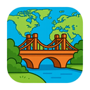 icon_geography_bridge_cartoon icon preview