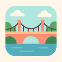 icon_geography_bridge_flat_pastel icon preview