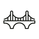 icon_geography_bridge_minimal_outline icon preview