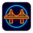 icon_geography_bridge_neon icon preview