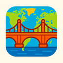 icon_geography_bridge_vibrant_colors icon preview