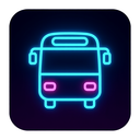 icon_geography_bus_neon icon preview