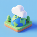 icon_geography_cloud_3d_isometric icon preview