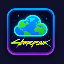icon_geography_cloud_cyberpunk icon preview
