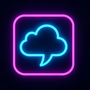 icon_geography_cloud_neon icon preview