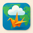 icon_geography_cloud_origami icon preview