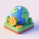 icon_geography_coin_3d_isometric icon preview