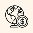 icon_geography_coin_minimal_outline icon preview