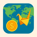 icon_geography_coin_origami icon preview