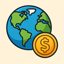 icon_geography_coin_vector icon preview