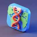 icon_geography_dna_strand_3d_isometric icon preview