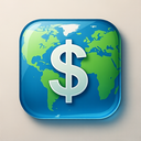 icon_geography_dollar_sign_glassy icon preview