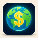 icon_geography_dollar_sign_glow_effect icon preview