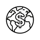 icon_geography_dollar_sign_minimal_outline icon preview