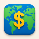 icon_geography_dollar_sign_modern icon preview