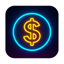 icon_geography_dollar_sign_neon icon preview