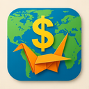 icon_geography_dollar_sign_origami icon preview