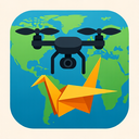icon_geography_drone_origami icon preview