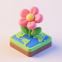 icon_geography_flower_3d_isometric icon preview