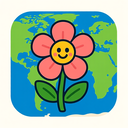 icon_geography_flower_cartoon icon preview