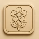 icon_geography_flower_embossed icon preview