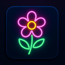 icon_geography_flower_neon icon preview