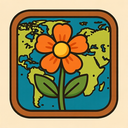 icon_geography_flower_retro icon preview