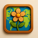 icon_geography_flower_wooden icon preview