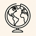 icon_geography_globe_line_art icon preview