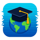 icon_geography_graduation_cap_digital_glitch icon preview