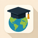 icon_geography_graduation_cap_flat_design icon preview