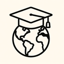 icon_geography_graduation_cap_line_art icon preview