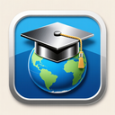 icon_geography_graduation_cap_metallic icon preview