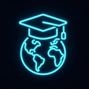 icon_geography_graduation_cap_neon icon preview