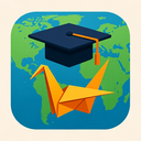 icon_geography_graduation_cap_origami icon preview