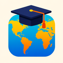 icon_geography_graduation_cap_vibrant_colors icon preview