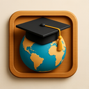 icon_geography_graduation_cap_wooden icon preview