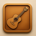 icon_geography_guitar_embossed icon preview